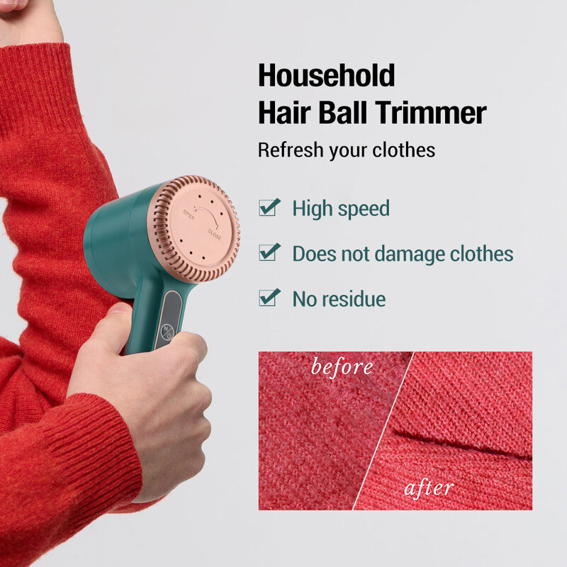 Lint Remover For Clothing 3 Gears USB Rechargeable Portable Electric Clothes Shaver Hairball Trimmer Removal Fluffs Home Travel