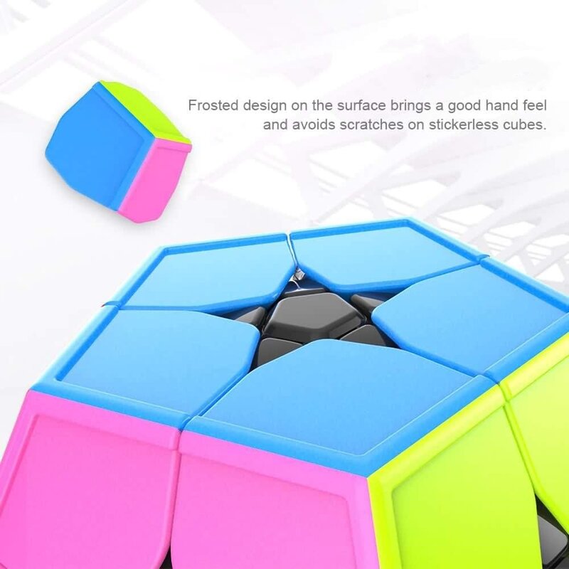 MoYu MoFang JiaoShi Meilong 2x2 Megaminx stickerless Magic Cub dodecaedro Cube Cubing Classroom Color Speed Cube
