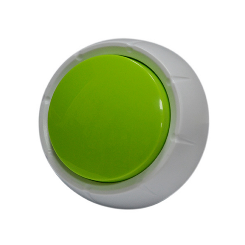 録音可能なスクイーズサウンドボックス、音声ボタン、通信ボタン、ブザーの防音、緑色のパーティー用品