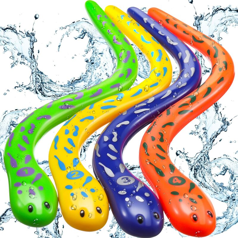 Anguilas de buceo para niños pequeños, niños, niñas, adolescentes y adultos, 4 piezas
