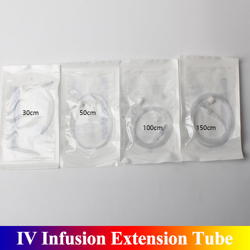Tubo de extensión de infusión IV línea de tubo de extensión estéril IV 30cm 50cm 100cm 150cm