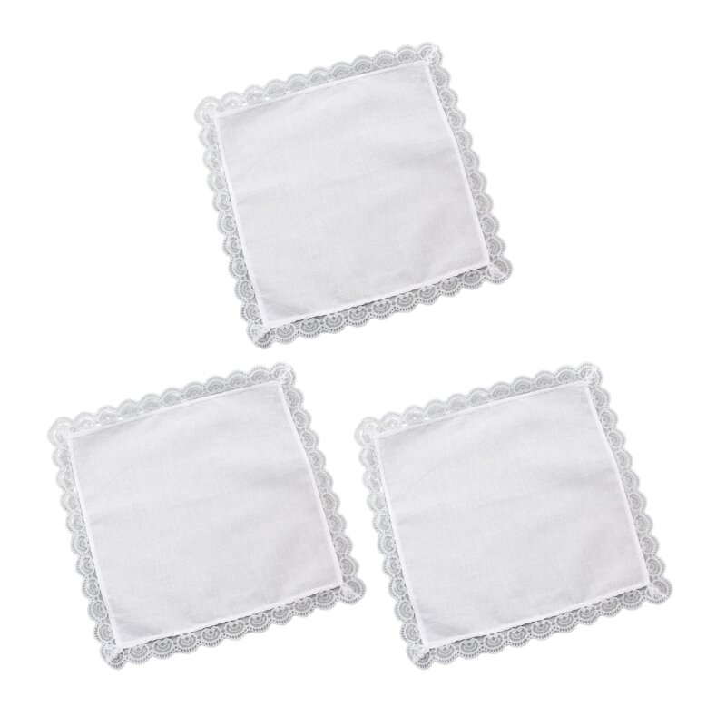 Zweetabsorberende zakdoek met kanten rand voor sport en buitenactiviteiten Zachte en absorberende zakdoek