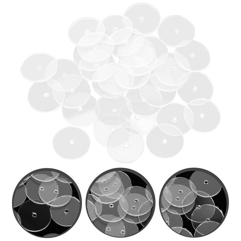Discos de plástico transparente para pendientes, 50 piezas, cierre para pendientes, sin tirones, Piercing, joyería