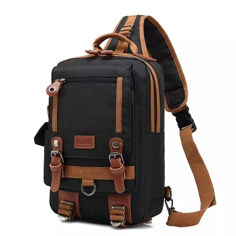 Chikage Simple Leisure Men's Chest Bag Large Capacity Crossbody Shoulder Bag Business Commuter Waterproof Shoulder Bags