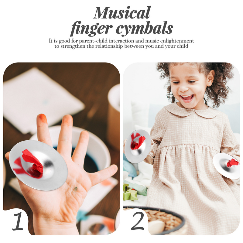 1 Paar Finger Becken kreative Kinder Becken Mini Musik instrument für Kinder