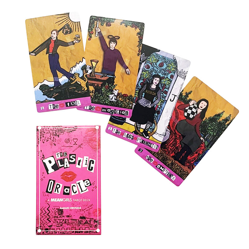 12*7cm ORACLE plastik A Mean Girls Tarot Deck film bertema lucu Tarot Deck Oracle dengan buku panduan untuk pemula