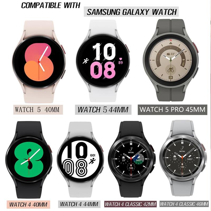 Tali jam tangan Samsung Galaxy, gelang silikon untuk Samsung Galaxy Watch 6 5 4 44mm 40mm/4 Klasik 46mm 42mm 20mm gelang jam Galaxy 5 pro 45mm