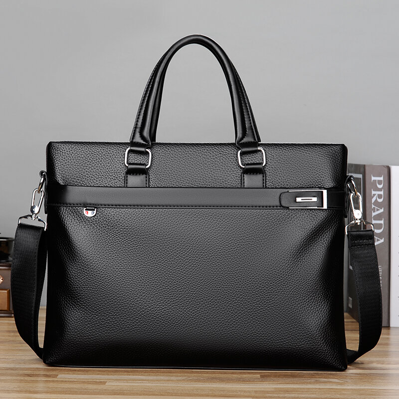 Kavard-男性用の高品質PUハンドバッグ,ビジネスショルダーバッグ,頑丈なブリーフケース,ファッション