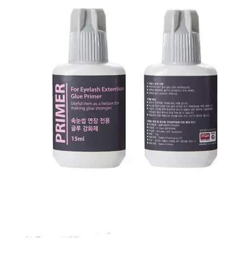 Primer líquido claro para extensões de cílios, cola para cílios falsos, adesivo, ferramentas de maquiagem da Coréia, profissional, garrafa 15g, 1 Pc, 2Pcs