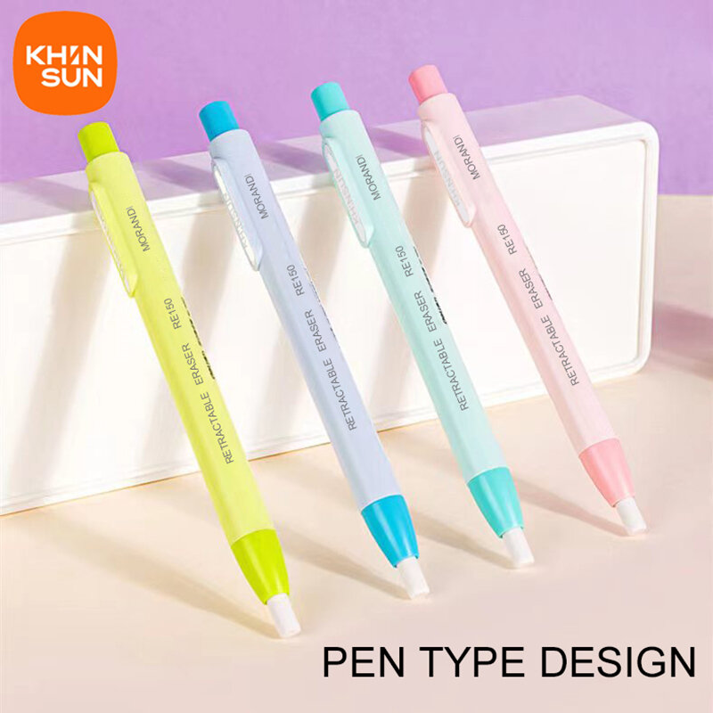 SHIRT INSUN-Gomme à crayon rétractable, fournitures d'écriture en caoutchouc, style stylo, fournitures scolaires, papeterie