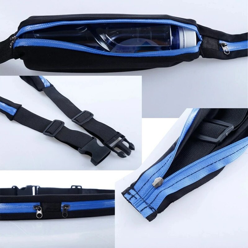 Marsupio doppia tasca impermeabile cintura per telefono Nylon Casual piccola borsa da viaggio corsa ciclismo escursionismo Sport viaggi Shopping