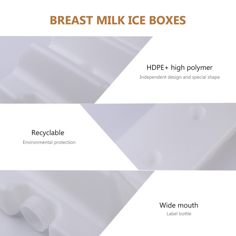 Fresh Milk Ice Board Bloco de gelo reutilizável Armazenamento de leite materno Refrigerador de freezer Recipiente de cerveja para bebidas para casa