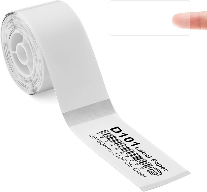 Niimbot-papel de impresión de etiquetas transparentes D101, Pegatina autoadhesiva impermeable con nombre, lápiz de libro para jardín de infantes