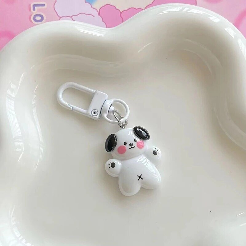 Cute Cartoon Dog Keychain Lovely Dogs Keyring Bags Pendant Bag Hanging Decoration For Girls Kids Gifts