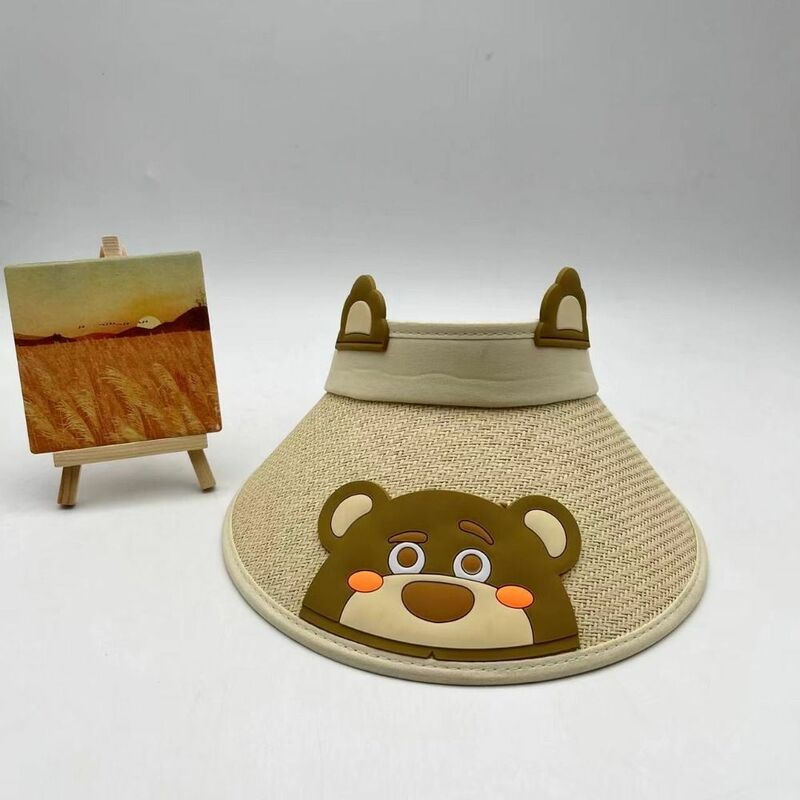 Gorra de sol con estampado de dibujos animados para niños y niñas, sombrero de pescador infantil bonito, sombrero de Panamá para verano