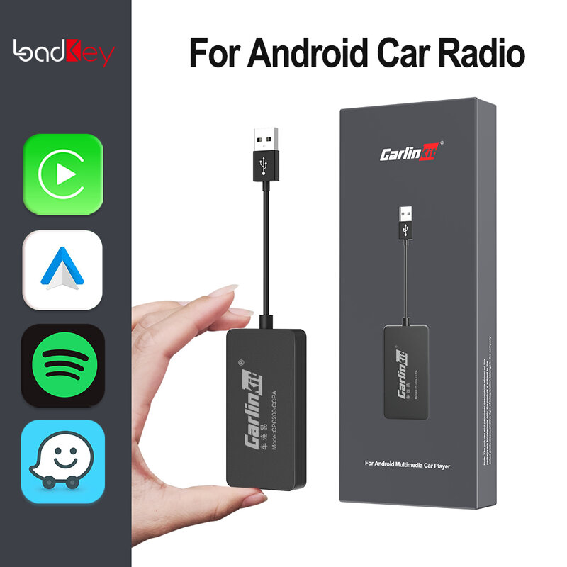 LoadKey & Carlinkit-llave electrónica inalámbrica para coche, CarPlay con cable e inalámbrico, Android Auto Dongle para modificar pantalla Android, Ariplay Smart Link IOS15