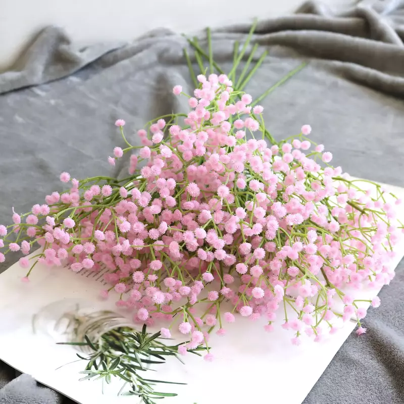 108 testa fiore artificiale respiro del bambino Gypsophila decorazione della casa di nozze Bouquet di simulazione sposa che tiene il respiro del bambino