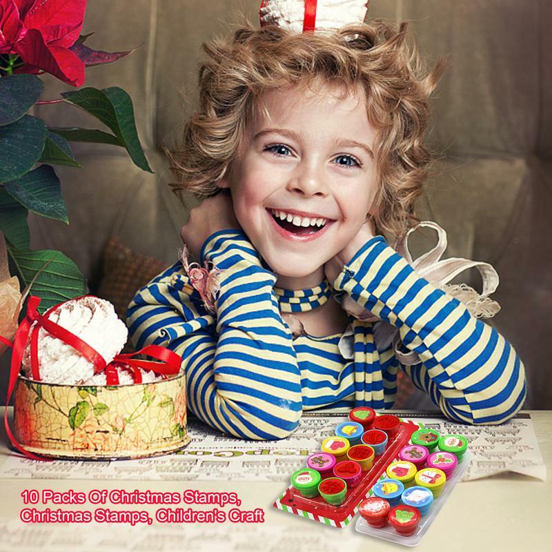10 paczek znaczki świąteczne pieczatek na święta dla dzieci na przyjęcie dla dzieci prezent urodzinowy