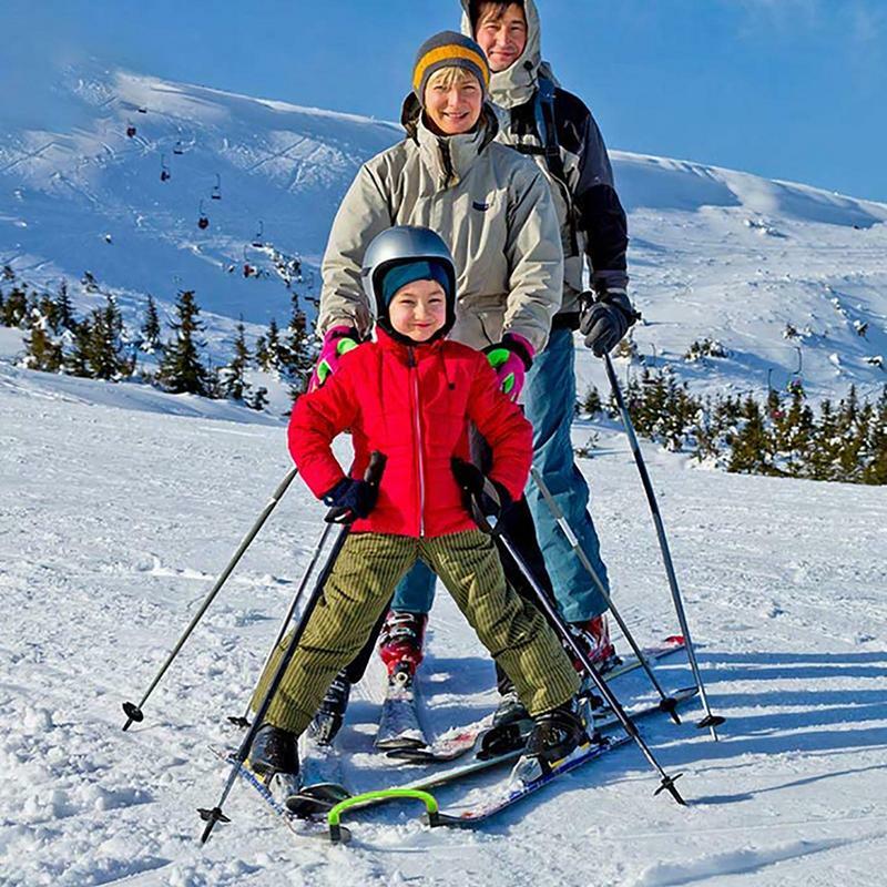 Conector de punta de esquí para niños y adultos, accesorio de acero inoxidable para entrenamiento de esquí, ejercicio al aire libre, esquí, deporte, Snowboard, invierno, 2 piezas