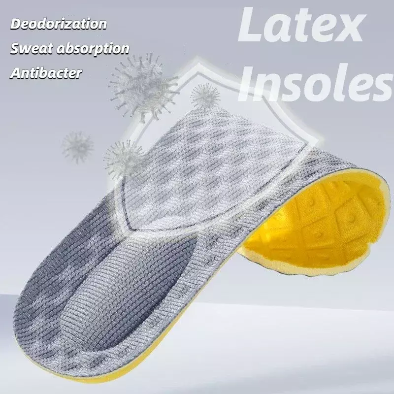 Latex Memory Foam Insoles for Sports Soft Foot Support Shoe Pads High Elastic Orthopedic Sport Insole Feet Care Insert Cushion