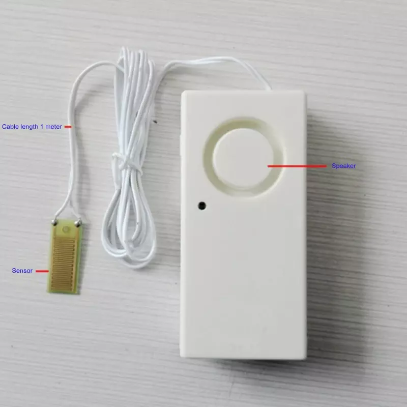 Sensor kebocoran air deteksi Alarm rumah 110dB detektor Alarm kebocoran air independen sistem Alarm keamanan overload peringatan banjir