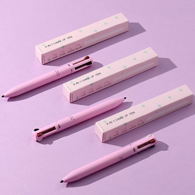 Impermeável Multi-Efeito Maquiagem Pen, Sobrancelha Enhancers, Beleza e Saúde Deitado Silkworm Pen, Lip Liner, 4 em 1 delineador