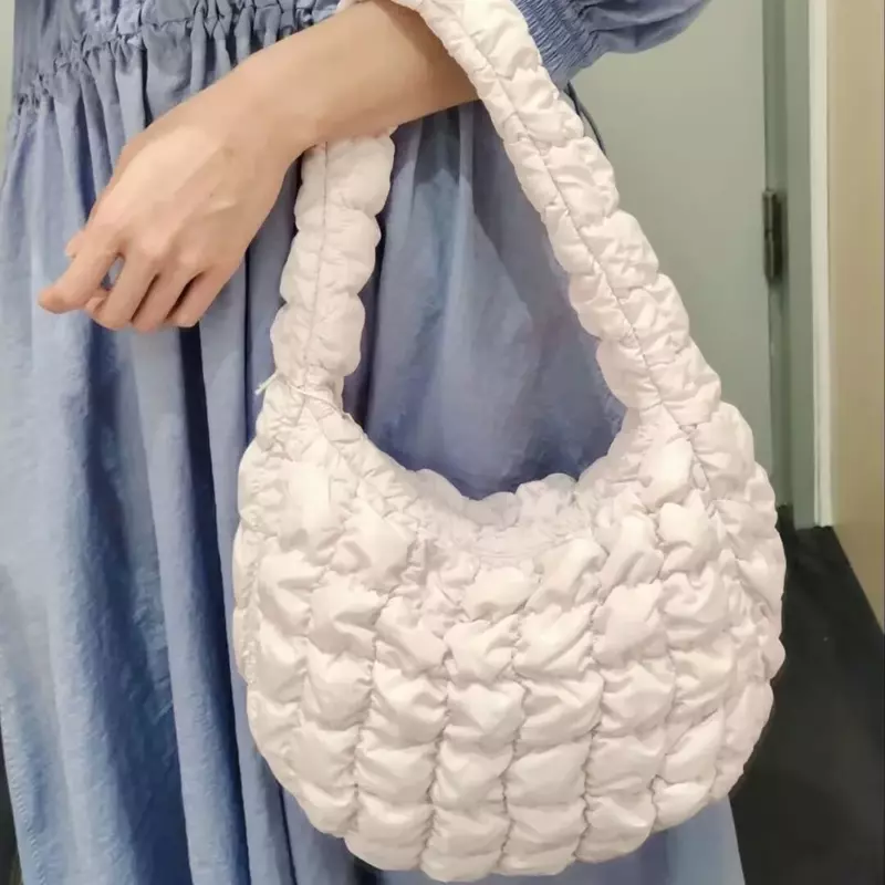 Lux-Bolso de mano suave y acogedor para mujer, bolsa de gran capacidad con diseño de nube, a la moda estilo Chic, novedad de otoño