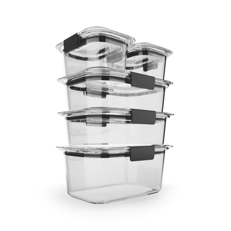 Rubbermaid Brilliance® 10-Piece Set, Clear and Airtight Food Storage Containers