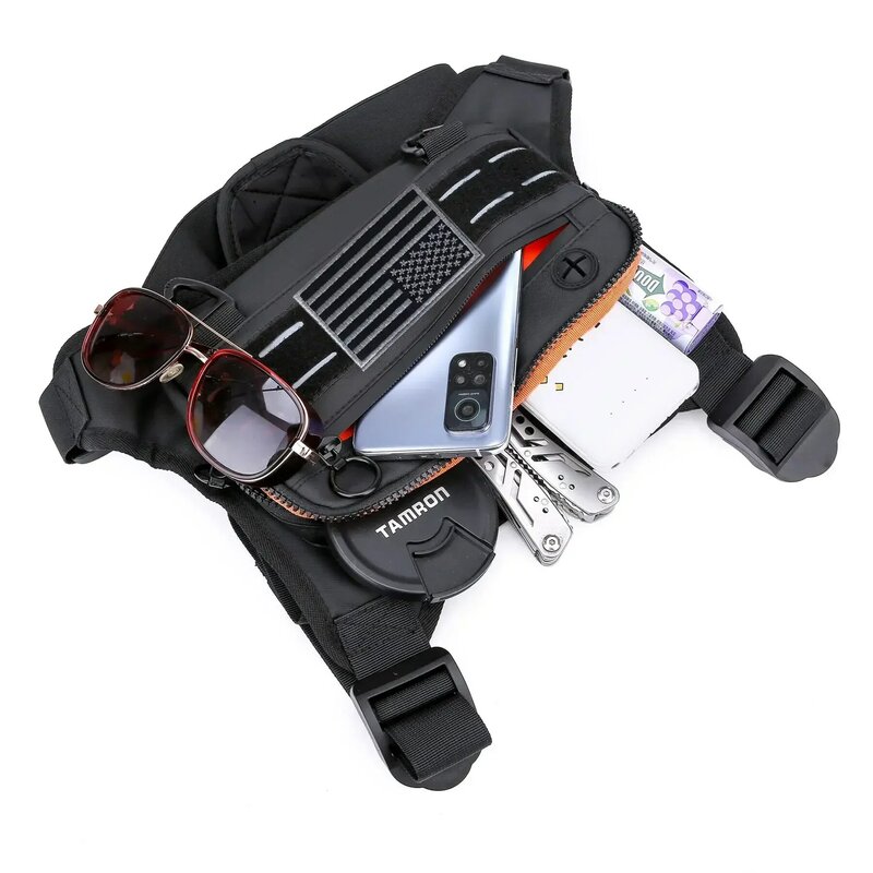 Bolsa deportiva resistente al agua, chaleco ligero para correr con soporte para teléfono incorporado, bolsa de almacenamiento adicional