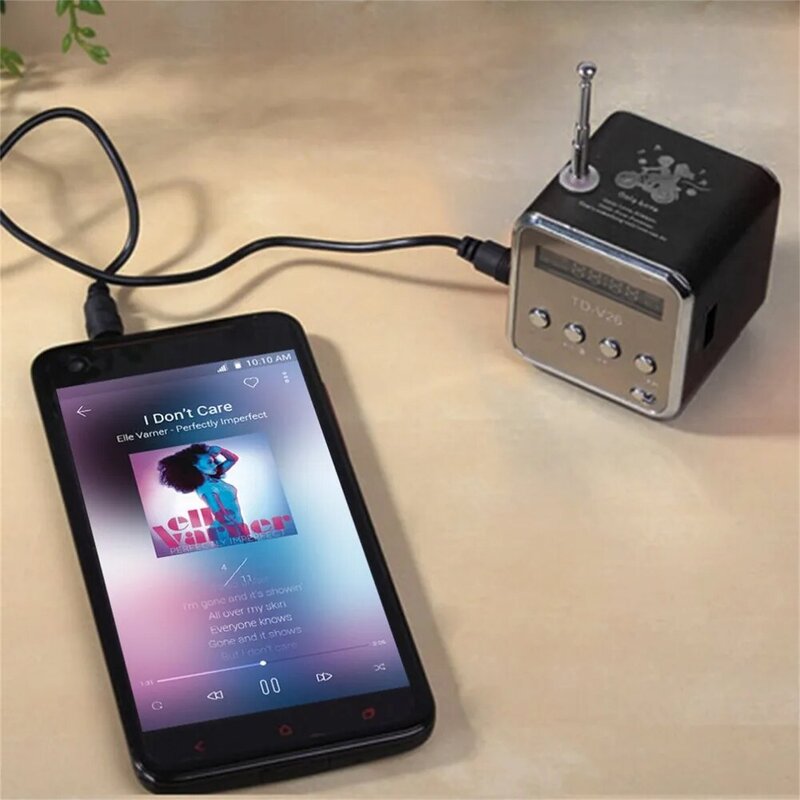 Mini FM วิทยุ TD-V26ลำโพง MP3เครื่องเล่นเพลง LCD Soundbar Micro SD เพลง TF สเตอริโอลำโพงสำหรับแล็ปท็อป