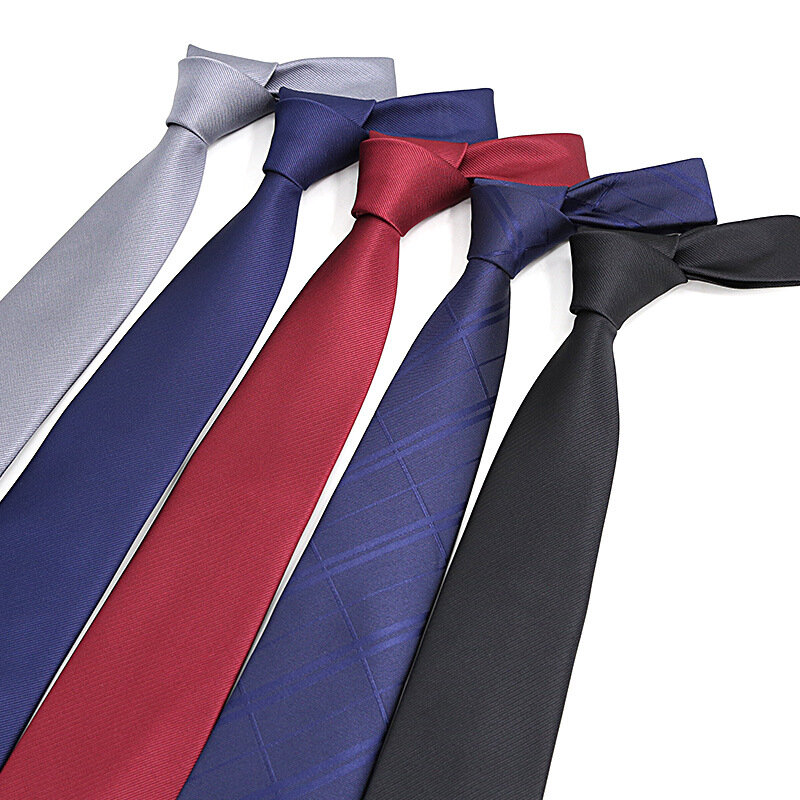 Gravata listrada slim clássica sólida masculina, gravatas formais para negócios, gravata de casamento, corva do noivo magro, 8cm