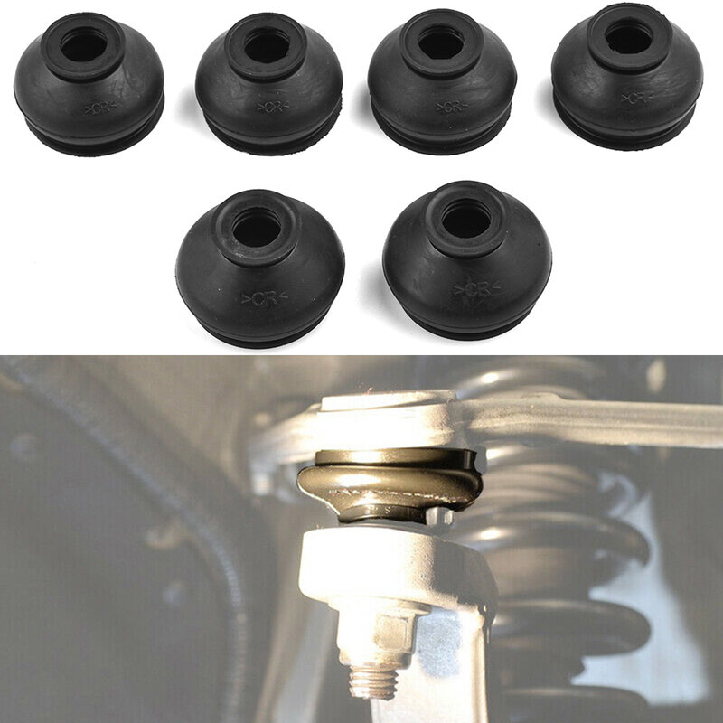 Car Dust Boot Covers Cap Accessories Ball Joint Tie Rod End 6 Pcs/set Decor Gaiters Parts Rubber Hight Quality