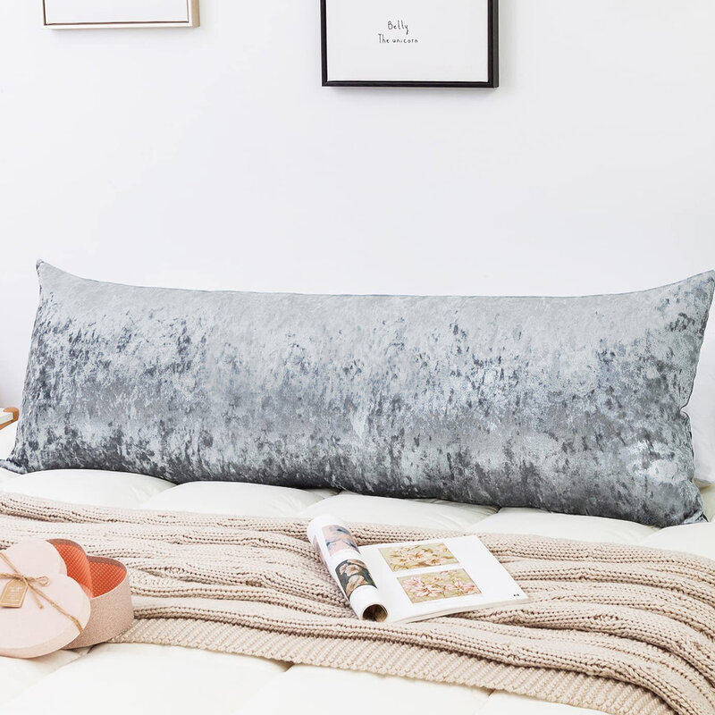 Free Shipping Customized size Ice Flower Plush Sleep Long Pillowcase 50X152cm Equal Body Length Cushion Cover Home Furnishings
