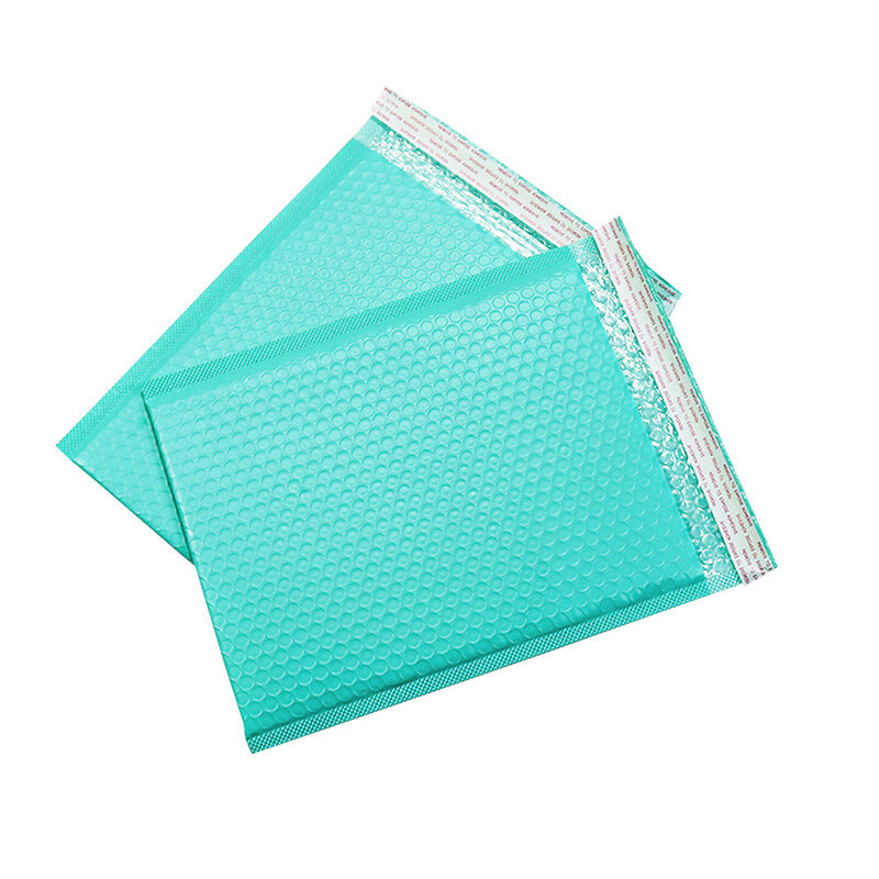 Enveloppes à bulles auto-adhésives imperméables, sacs à bulles en plastique, enveloppes rembourrées, fournitures d'emballage, bleu, vert, document, 12 boîtes, 10 pièces