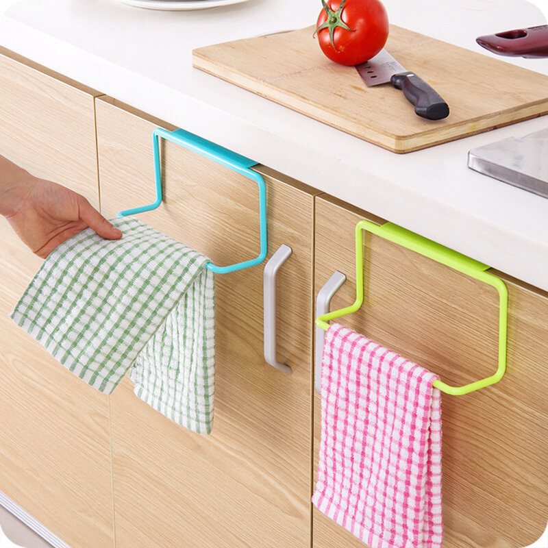 4 Piece Single Rod Towel Bar For Cabinet Door Washcloths Organization Rack For Kitchen