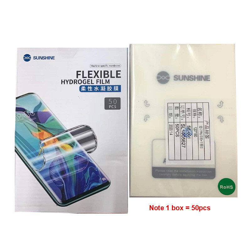 SUNSHINE SS-057 SS-057B SS-057P Flexible Hydrogel Film for SS-890C Machine Cutting Front F Ilm FOR IPHONE IPAD Blu Ray / HD
