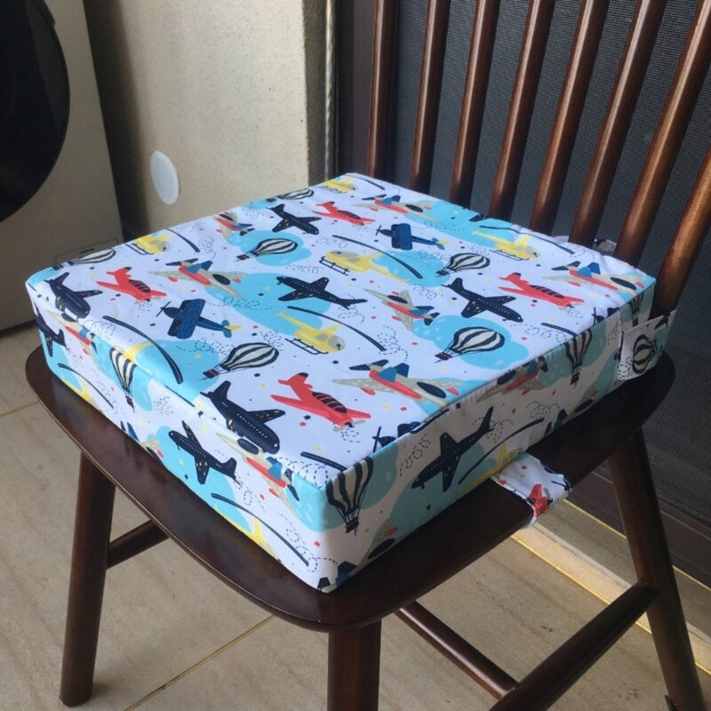 Моющееся сиденье-бустер для малышей с ремнем для обеденного стула, увеличивающая подушка, губка высокой плотности, нескользящая