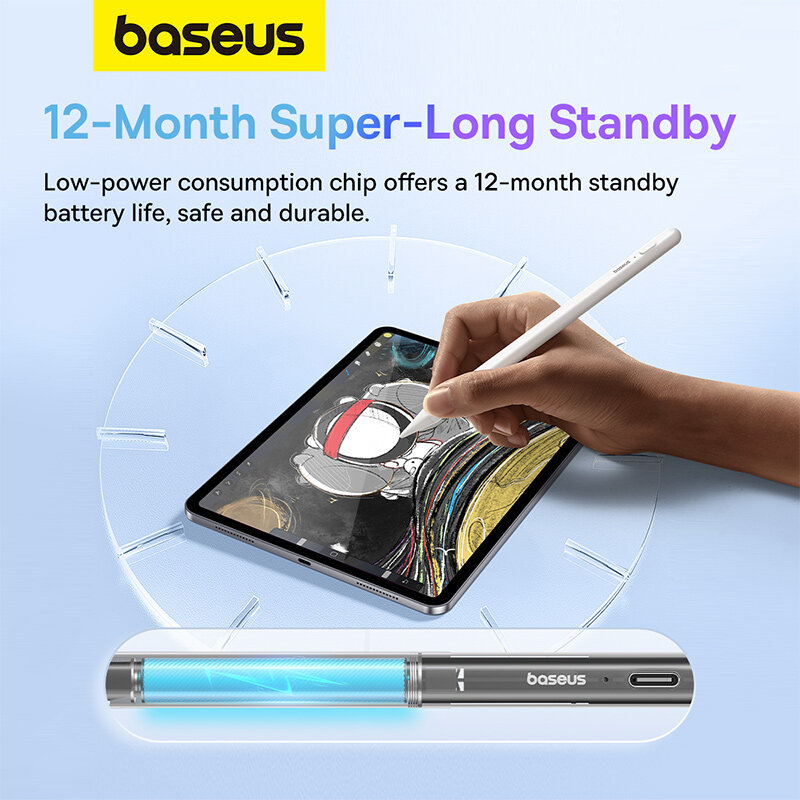 Baseus-lápiz óptico para iPad Air 4, 5, 6, 7, 8, 9, 10, pro 2, 3, 4, 6, ipad Mini 5, rechazo de Palma, succión magnética