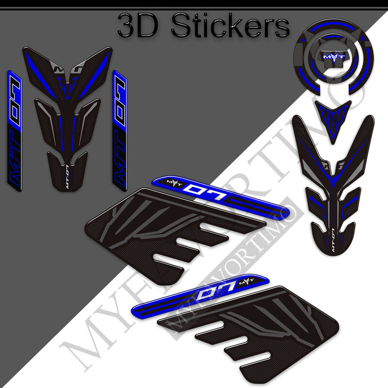 Voor Yamaha Mt07 Mt 07 Sp MT-07 Stickers Decals Tank Pad Kit Knie Wind Deflector Windscherm Bescherming 2021 2022 2023