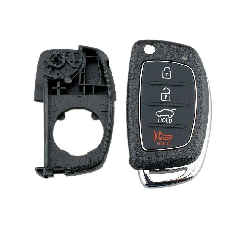 4 Knoppen Auto Remote Key Shell Auto Case Vervangende Onderdelen Geschikt Voor Hyundai / Santa-/ Fe Sonate-/ Tucson- Accent I30 / I40