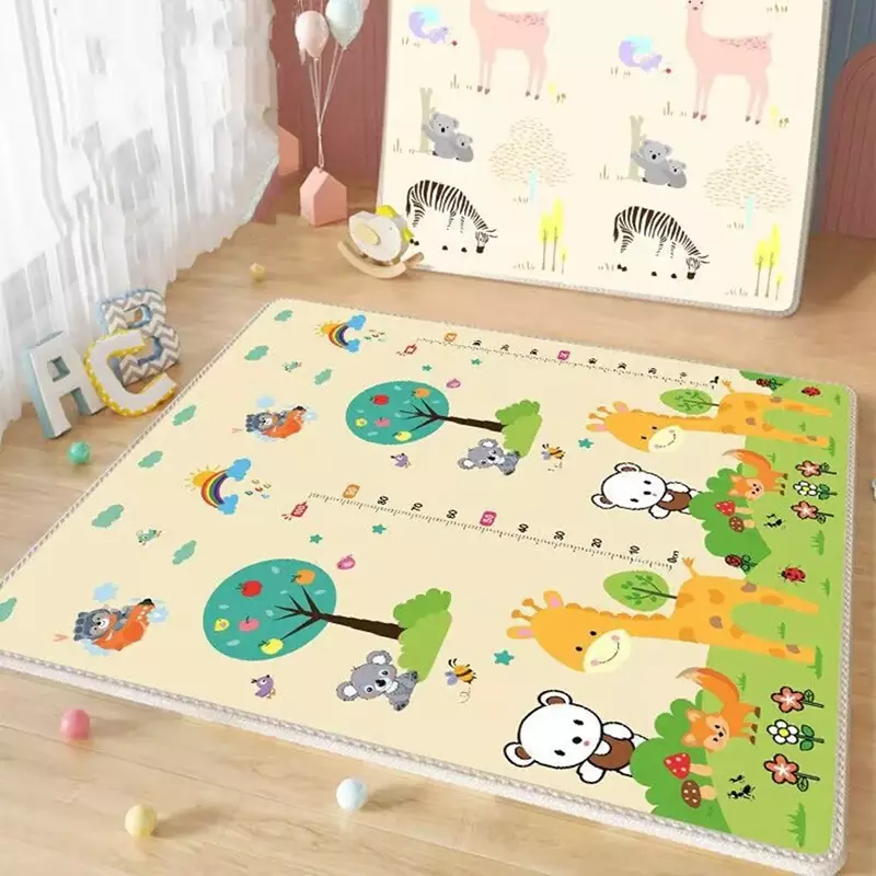 Alfombra de juego con patrón de dibujos animados para bebé, estera de rompecabezas Xpe, almohadilla de escalada para bebé, esteras de juegos para bebé, juguetes para niños, 200cm * 180cm