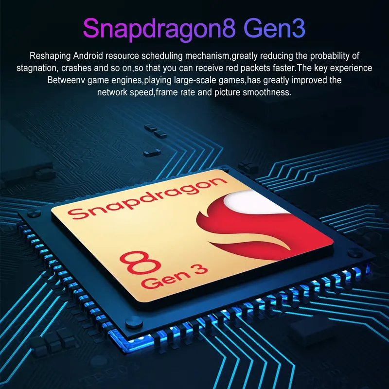 Smartphone GT10 Pro originale versione globale da 7.3 pollici 22G + 2TB Snapdragon8 gen3 Android13 50 + 108MP 4G/5G cellulare NFC