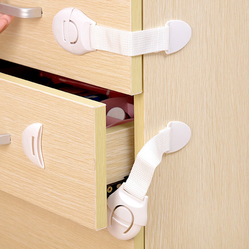 10pcs Child Safety Cabinet Lock Baby Proof Security Protector Drawer Door Cabinet Lock Plastic Protection Kids Safety Door Lock
