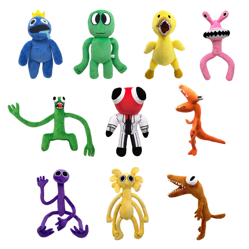 Brinquedos de pelúcia Rainbow Friends para crianças, Animação, Monstro Kawaii, Boneca de pelúcia, Papel, Desenhos animados, Jogo, Fantoches, Presentes de Natal, 30cm