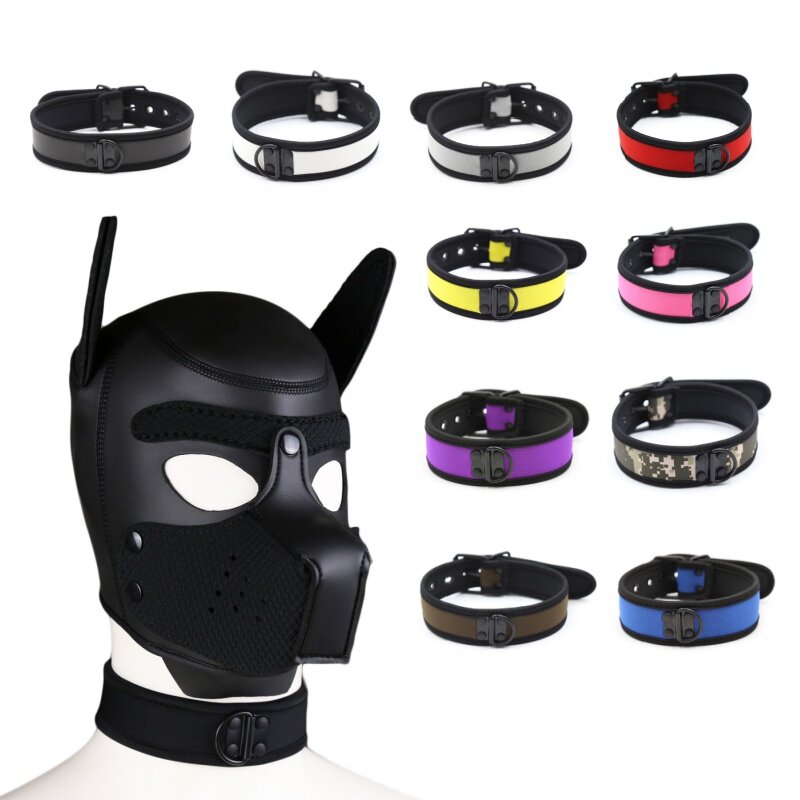 Role Playing Servant Costume Puppy Sponge Sexy Collar Accessories of Gay Animal Cosplay Dog Props Neck Cover Exotic Accessories