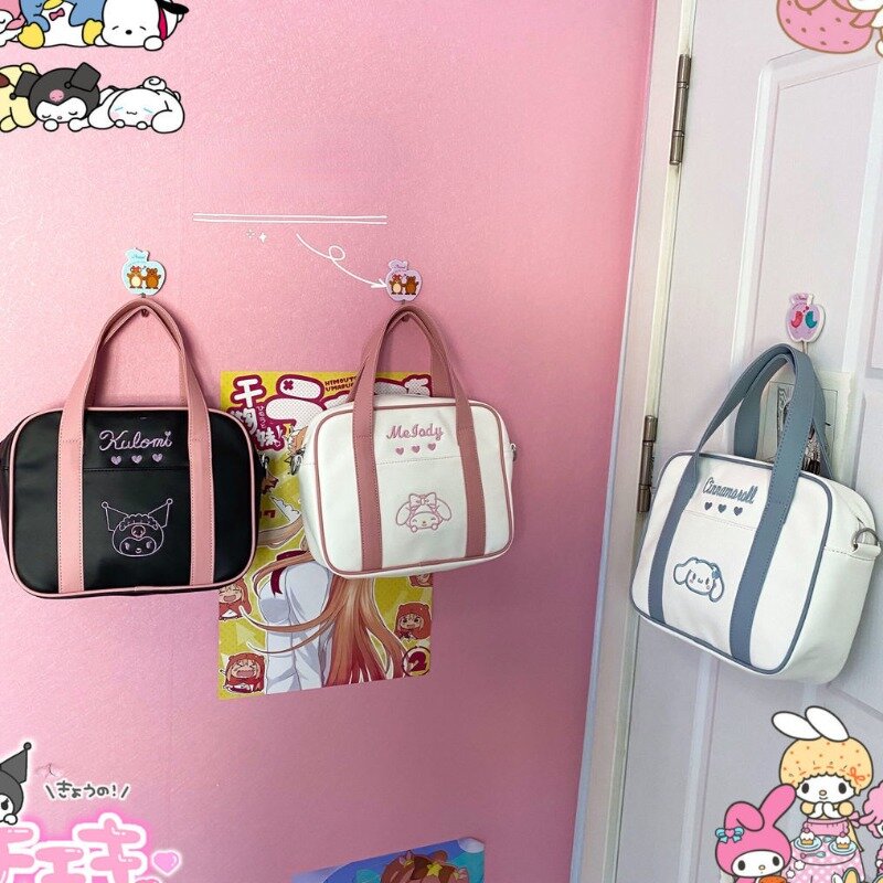 Mbti Melodie Damen Umhängetasche niedlichen Cartoon Stickerei original japanischen Stil Handtasche Leder Cinna moroll Mode neue Einkaufstasche