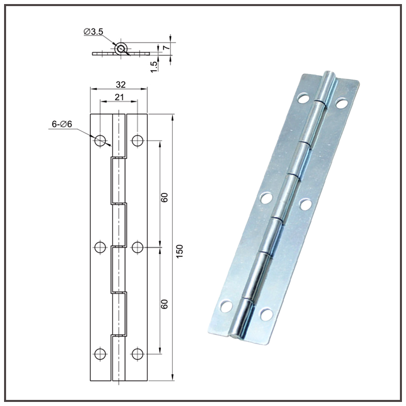 6-Дюймовый Раздвижной строчный фотоэлементный Железный дверной шарнир для шкафа