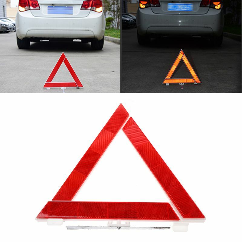 Avaria emergência do caminhão do carro para aviso vermelho perigo segurança reflexivo do triângulo