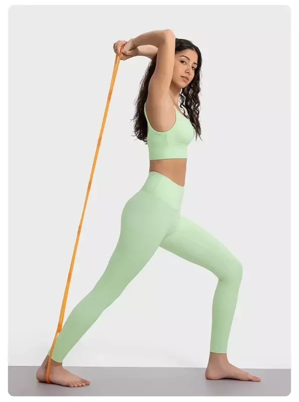 Lemon-Sujetador deportivo con correa en forma de U para mujer, Top de Yoga con cuello en V, absorbente de humedad, tela de Creora curva de sirena