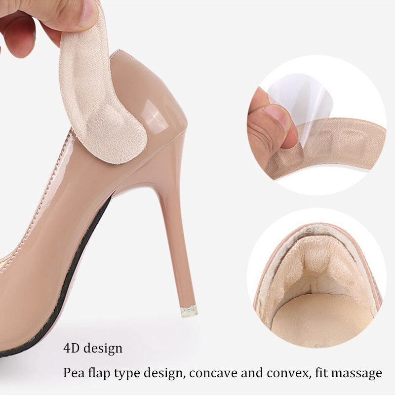 Silicone Anti-Slip Forefoot Women High Heel Pads Pain Relief Insoles Self-adhesive Gel Inserts Sandals Slippers Shoes Foot Pad